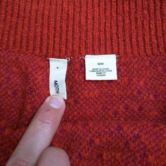 Anthropologie Moth Burnt Orange Textured Skirt - Picture 5 of 8